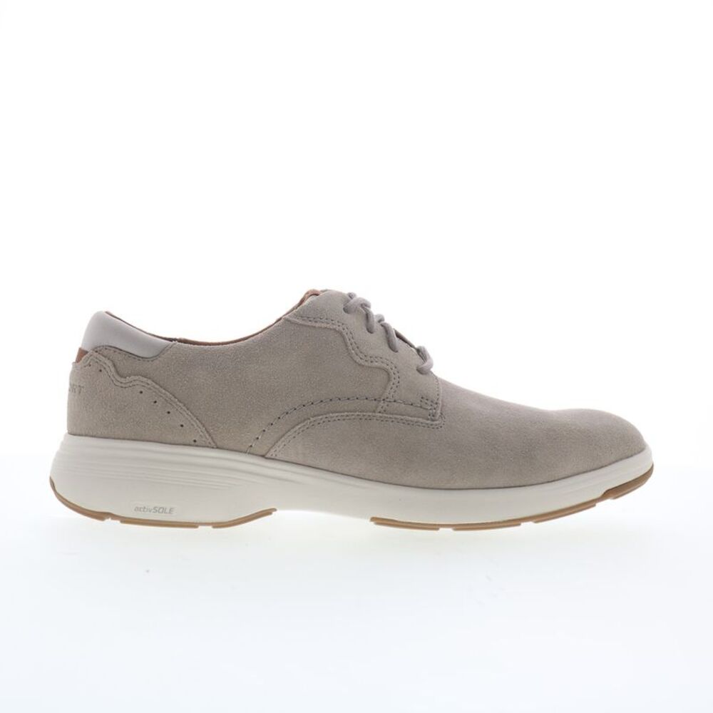 Rockport Mens Noah Plain Toe Gray Shoes (NWT)
